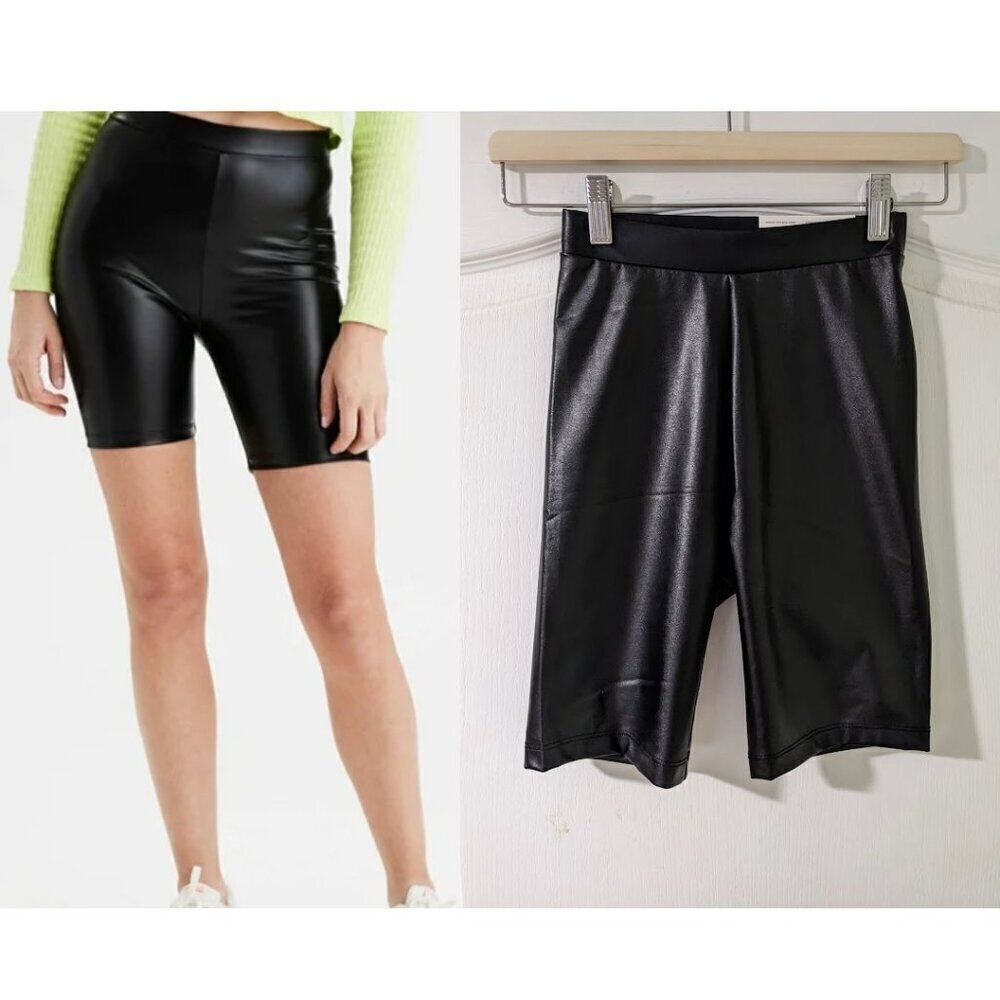 NWT AE | Highest Rise Bike Short in Faux Leather